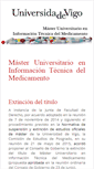 Mobile Screenshot of mastermedicamento.uvigo.es