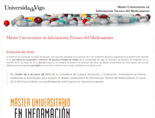 Tablet Screenshot of mastermedicamento.uvigo.es